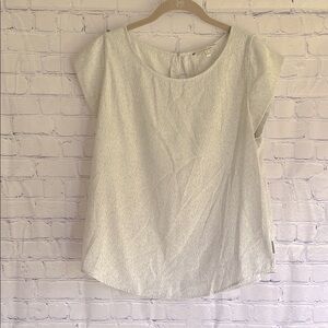 Calvin Klein‎ Women's White Gray Lightweight Top Size Medium